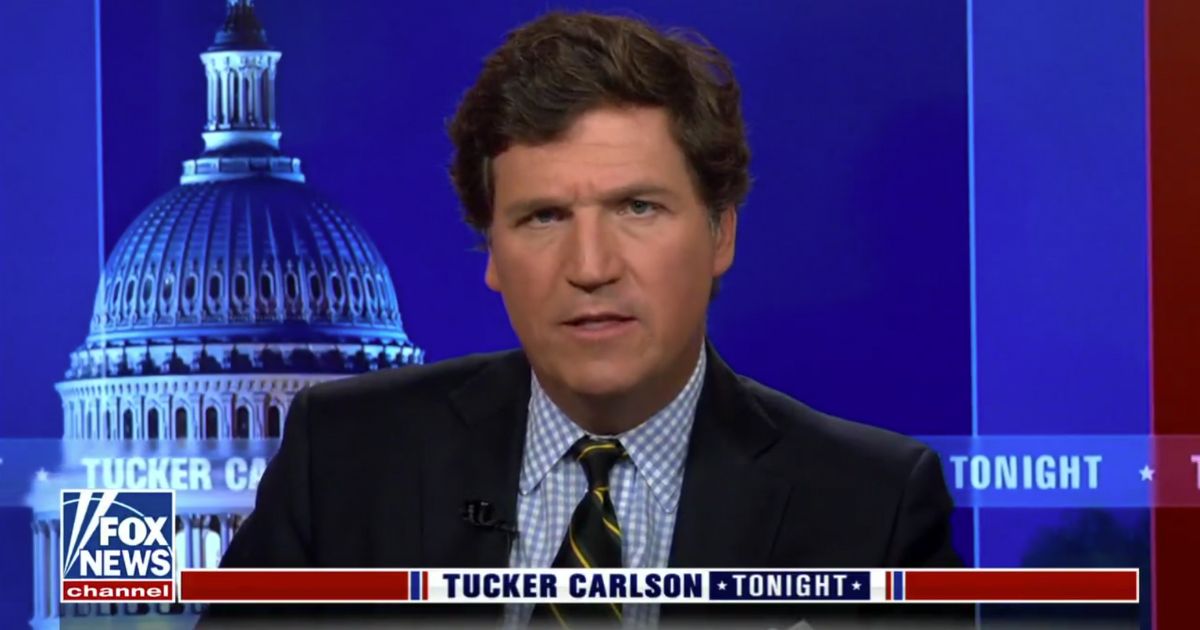 Tucker Carlson introducing a segment on his show