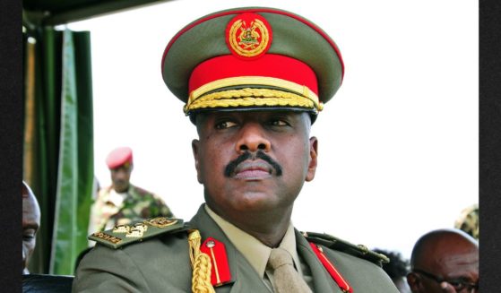 The son of Uganda's President Yoweri Museveni, Major General Muhoozi Kainerugaba, is seen in a file photo from May of 2016.