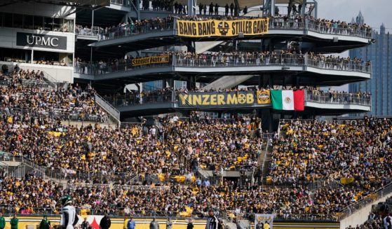 Fans watch during the second half of Sunday's game between the Pittsburgh Steelers and the New York Jets at Pittsburgh's Acrisure Stadium.