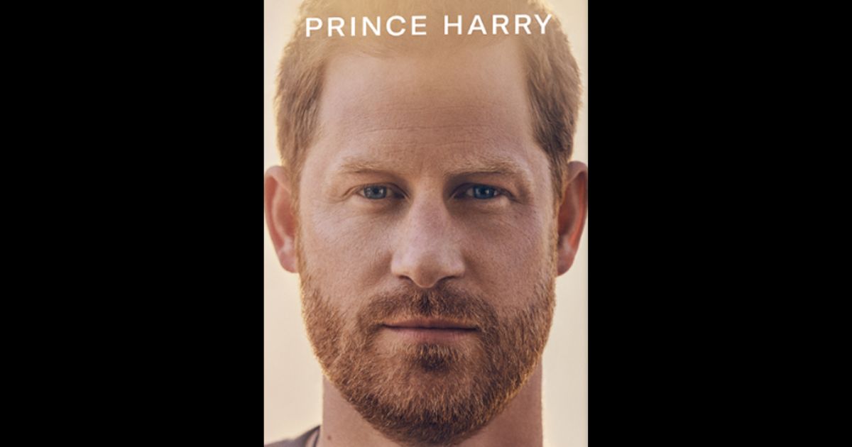 Prince Harry is pictured on the cover of his memoir.