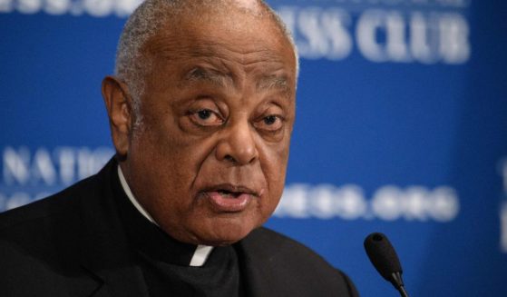 Cardinal Wilton Gregory addresses the National Press Club in Washington, D.C., on Sept. 8, 2021.