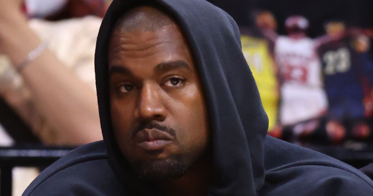 Rapper Ye, formerly known as Kanye West, looks on courtside during an NBA game between the Miami Heat and the Minnesota Timberwolves at FTX Arena in Miami on March 12.
