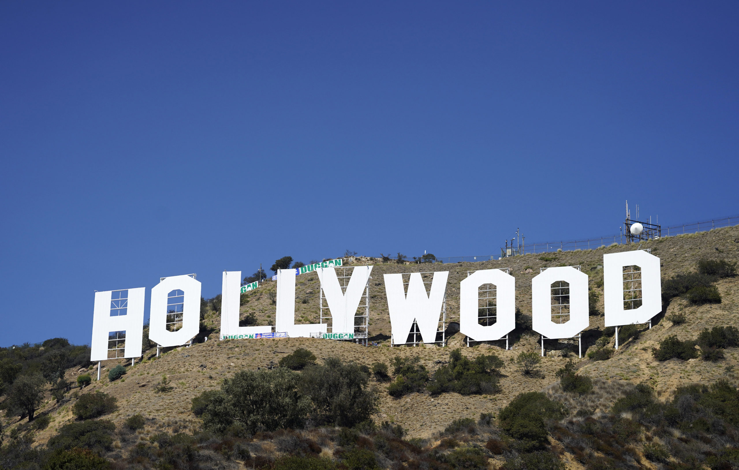 The Hollywood sign in Los Angeles, California, is pictured on Thursday.