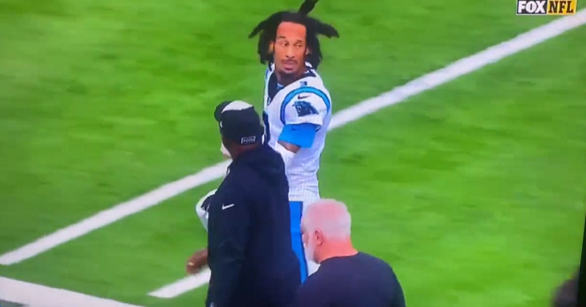 Carolina Panthers wide receiver Robbie Anderson storms off the field after being booted from a game Sunday by his own coach.