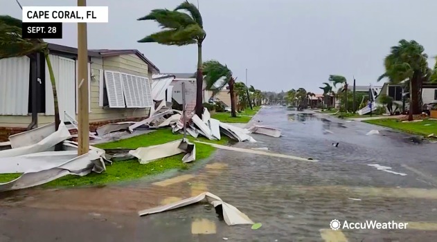 Cape Coral, Fla. on Wednesday, Sept. 28, 2022, facing the impacts of Hurricane Ian. (AccuWeather)
