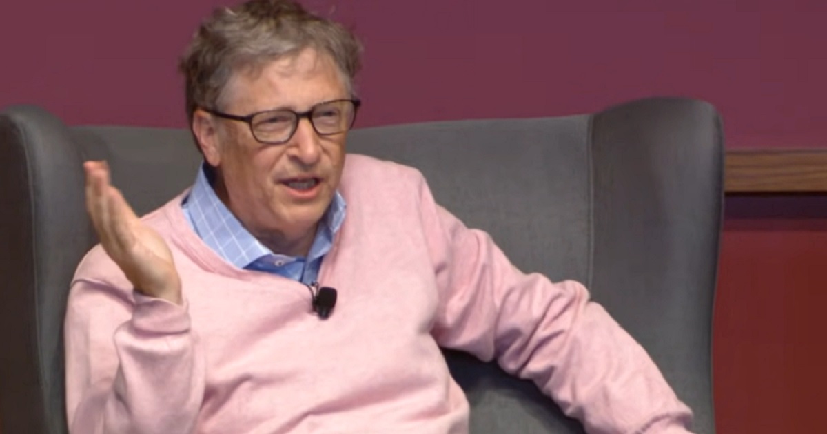 MIcrosoft co-founder Bill Gates speaking at a 2018 forum.