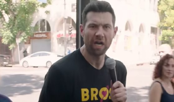 Actor/comedian Billy Eichner uses his "Billy on the Street" role to promote his film "Bros."