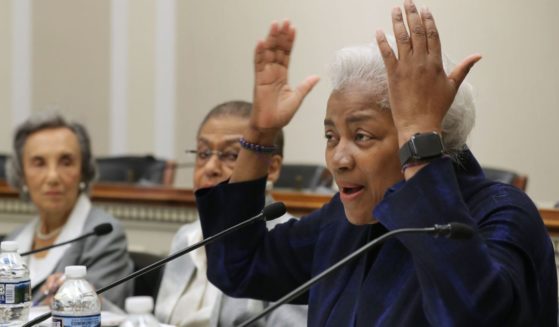 Former Democratic National Committee chairwoman Donna Brazile participates in a panel discussion about Women's History Month in the Rayburn House Office Building on Capitol Hill March 19, 2019, in Washington, D.C.