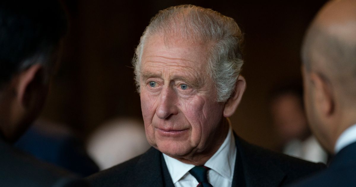 King Charles III hosts a reception to celebrate British South Asian communities, in the Great Gallery at the Palace of Holyroodhouse on Monday in Dunfermline, Scotland.