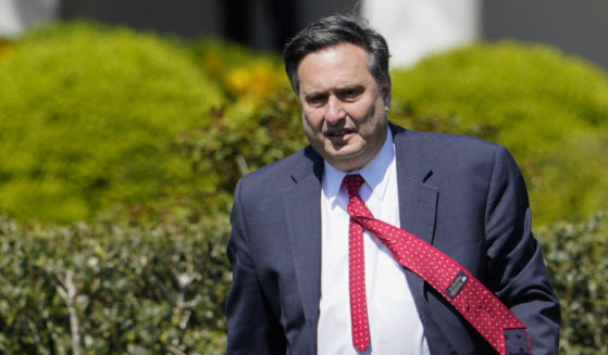 White house chief of staff Ron Klain walks to the South Lawn of the White House to attend an event in Washington, D.C., on April 8.