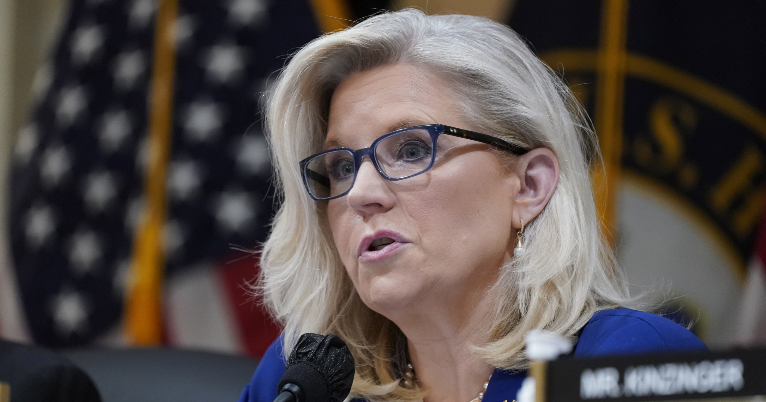Vice Chair Liz Cheney speaks as the House select committee investigating Jan. 6 incursion on the U.S. Capitol Hill in Washington, D.C., on Oct 13.
