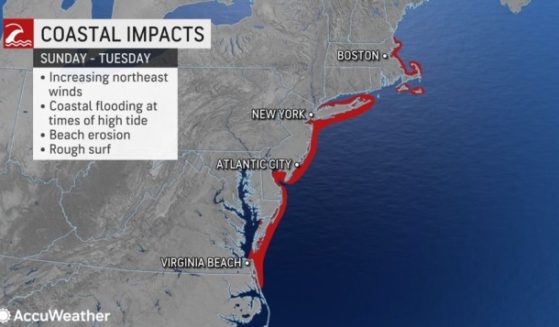 Areas prone to taking on water during wintertime nor'easters such as Wildwood, New Jersey, and Norfolk, Virginia, will likely experience similar conditions through the first half of this week, AccuWeather Senior Meteorologist Alex Sosnowski said.