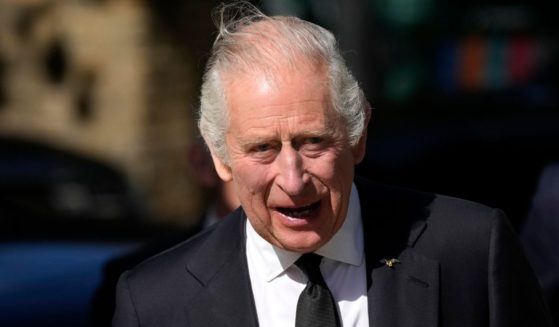 King Charles III arrives to thank emergency service workers for their work and support ahead of the funeral of Queen Elizabeth II at the Metropolitan Police Service Special Operations Room in London on Sept. 17.