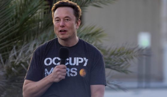 SpaceX founder Elon Musk speaks during a T-Mobile and SpaceX joint event on Aug. 25 in Boca Chica Beach, Texas.