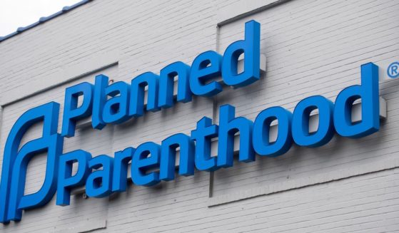 The logo of Planned Parenthood is seen outside the Planned Parenthood Reproductive Health Services Center in St. Louis on May 30, 2019.