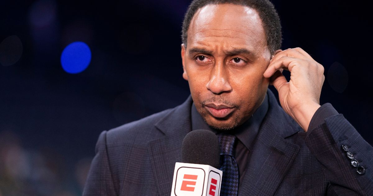ESPN analyst Stephen A. Smith looks on prior to the game between the Dallas Mavericks and Philadelphia 76ers at the Wells Fargo Center on Dec. 20, 2019, in Philadelphia.