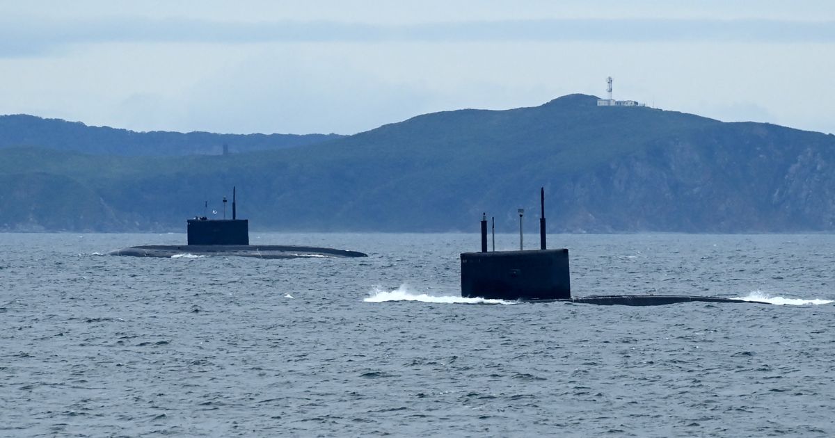 Russian submarines take part in the 'Vostok-2022' military exercises at the Peter the Great Gulf of the Sea of Japan outside the city of Vladivostok on Sept. 5.