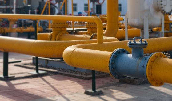 The above stock image is of a pipeline and valve of chemical plant.