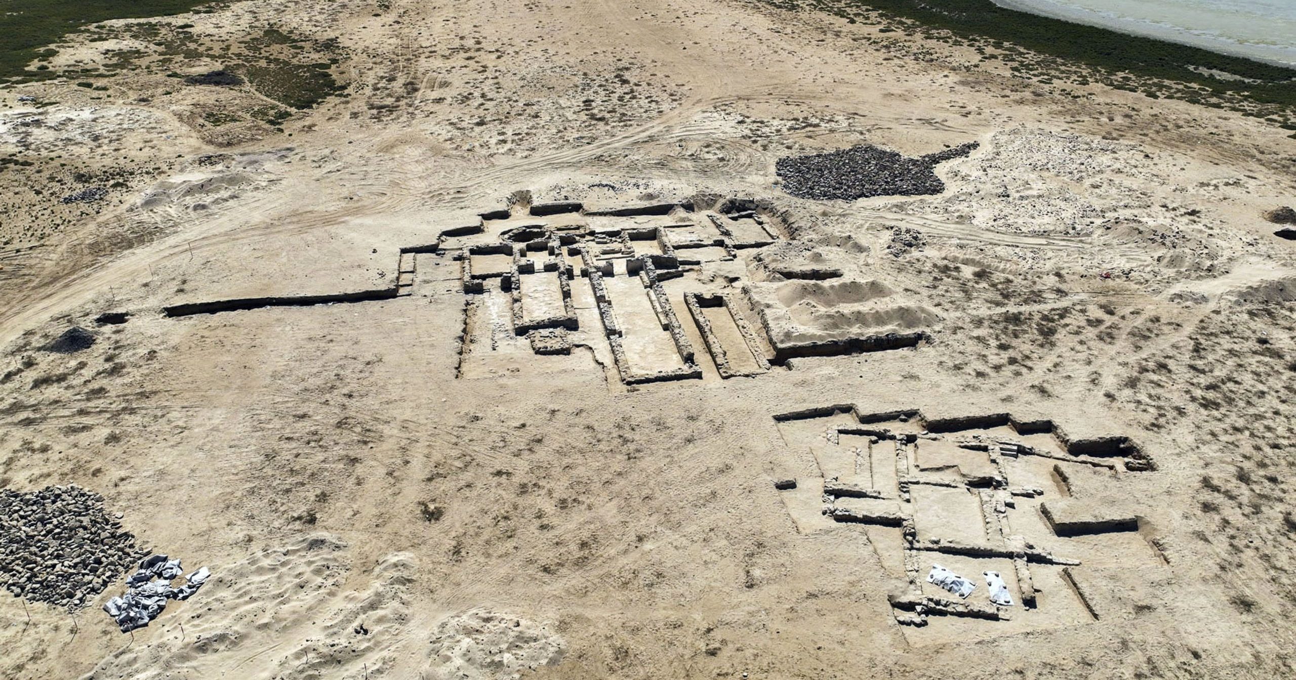 This March 14 handout photo from the Department of Archaeology and Tourism of Umm al-Quwain shows an ancient Christian monastery uncovered on Siniyah Island in Umm al-Quwain, United Arab Emirates.