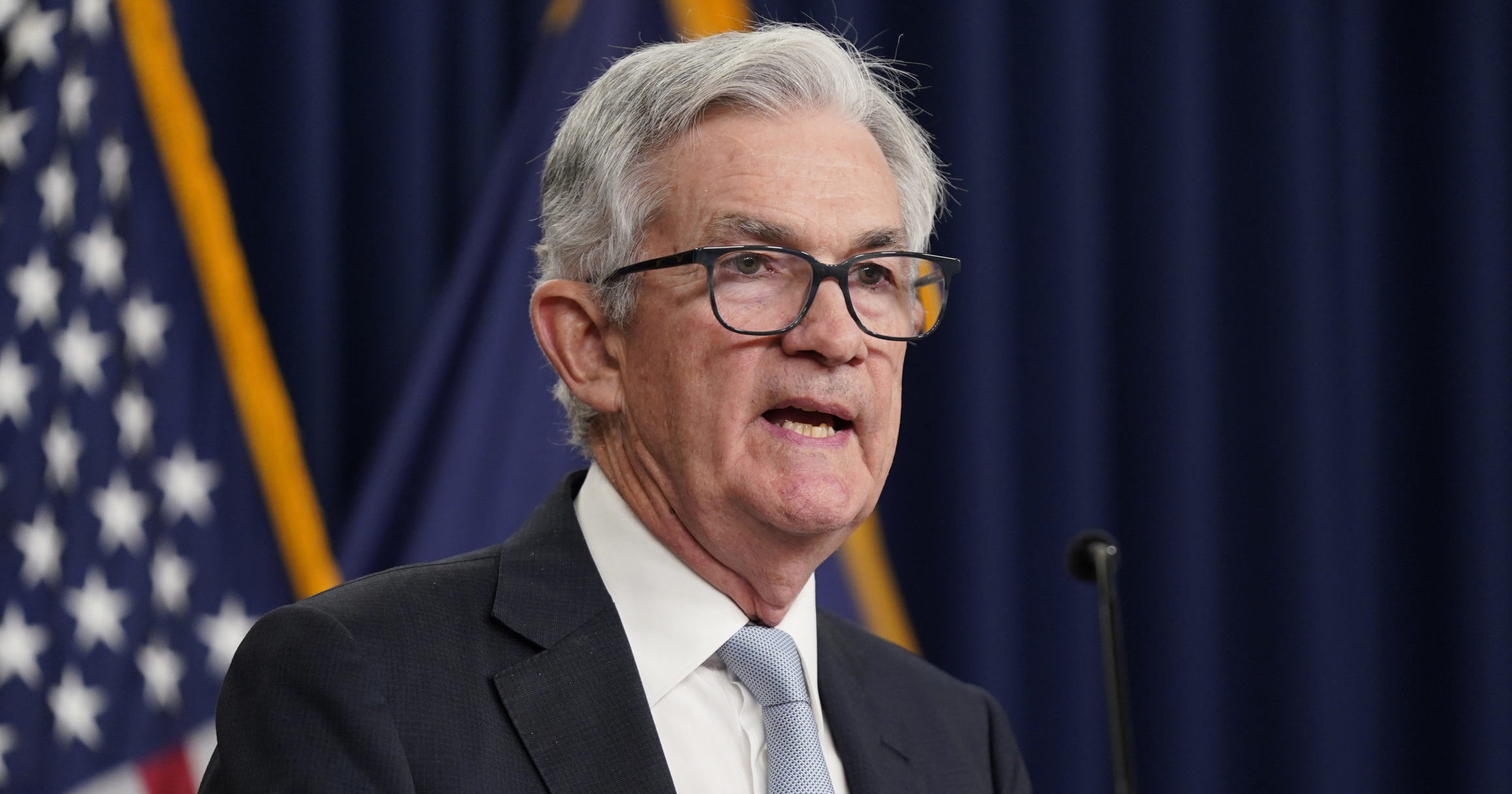 Federal Reserve Chairman Jerome Powell speaks at a news conference following a Federal Open Market Committee meeting in Washington on Nov. 2.