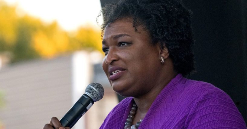 Georgia Democratic gubernatorial candidate Stacey Abrams speaks at a campaign event in Jonesboro on Oct. 18.