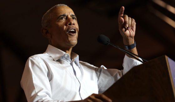 Former President Barack Obama delivers remarks at a campaign event on Wednesday in Phoenix.