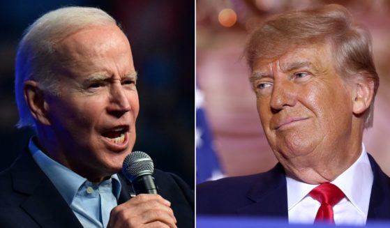 President Joe Biden, left, launched an attack on former President Donald Trump, right, as the Republican was announcing his plan to run again in 2024 during an event at his Mar-a-Lago home in Palm Beach, Florida, on Tuesday.