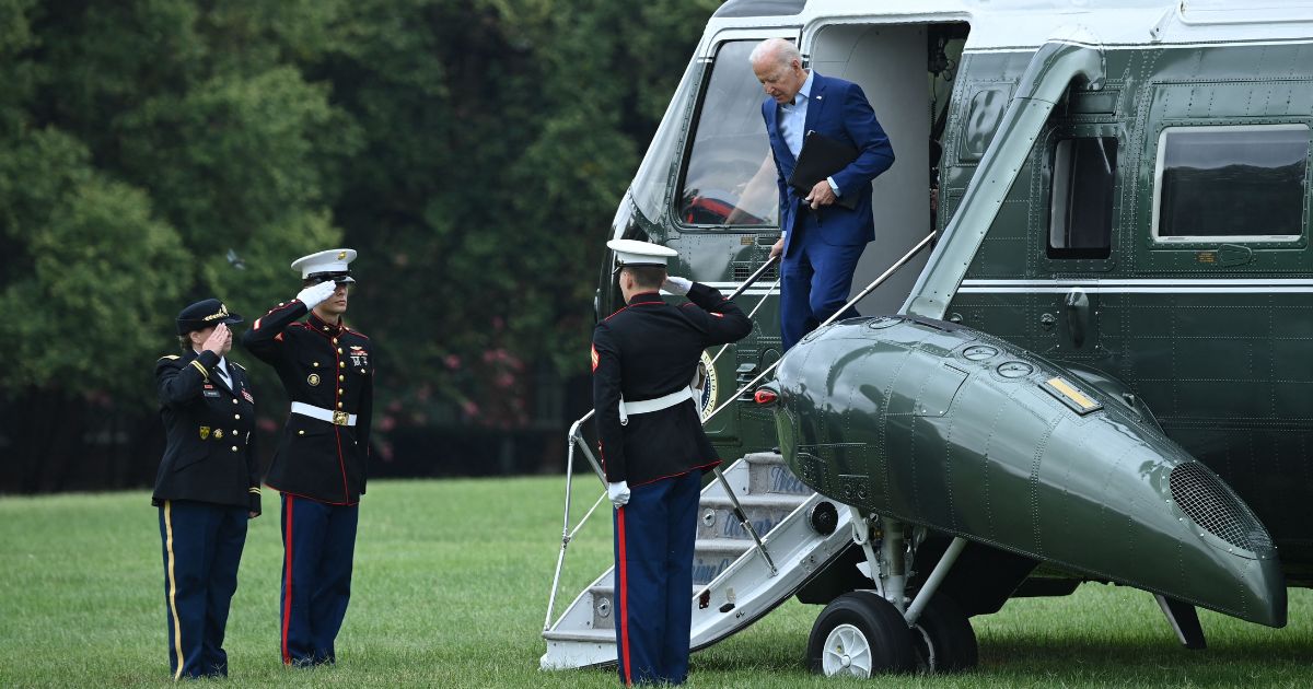 President Joe Biden steps off Marine One in a file photo from August 2021.