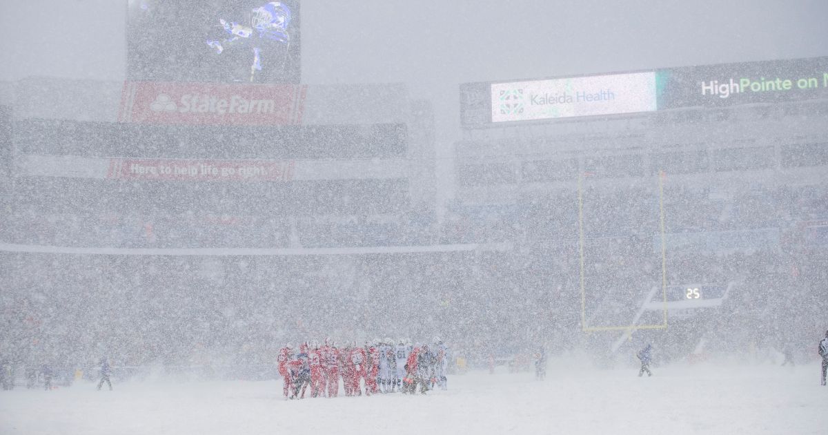 On Dec. 10, 2017, the Buffalo Bills played the Indianapolis Colts in heavy snowfall at New Era Field in Orchard Park, New York. The Bills won that game 13-7 in overtime.