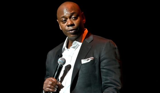Comedian Dave Chappelle speaks during the Dave Chappelle theater dedication ceremony at Duke Ellington School of the Arts in Washington, D.C., on June 20.