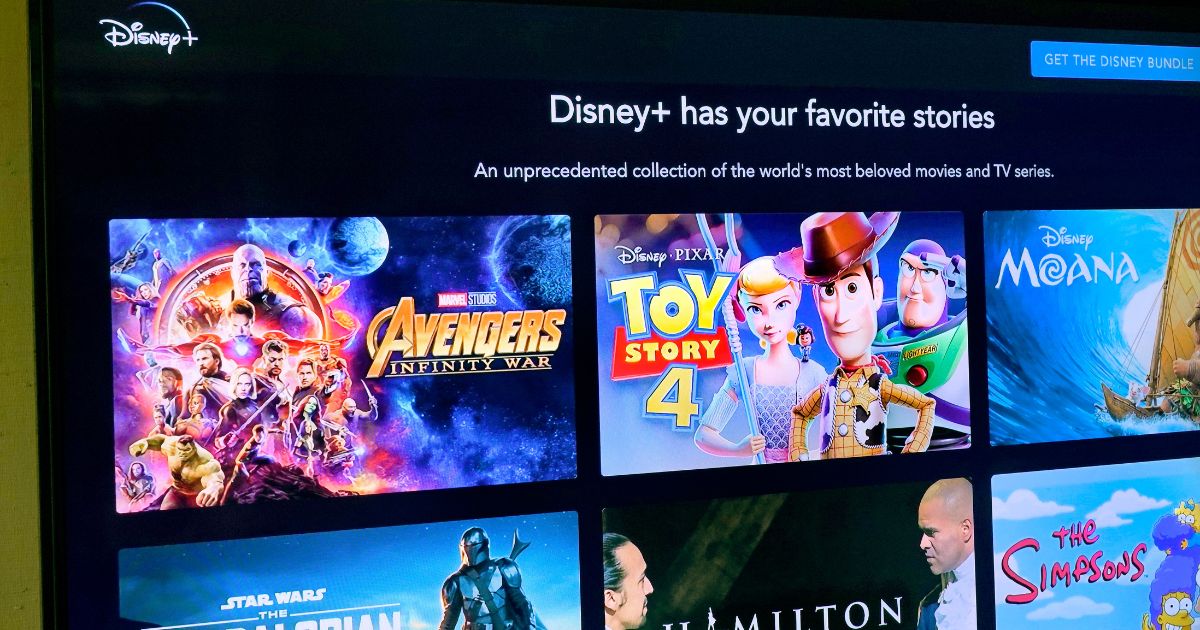 Disney+ streaming log-in screen