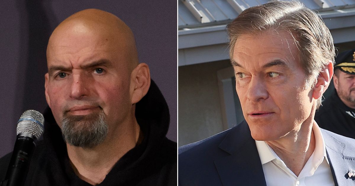 Pennsylvania polling places are experiencing Election Day technical difficulties as voters flock in to cast their vote for either Democrat John Fetterman, left, or Republican Mehmet Oz.