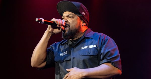Rapper Ice Cube performs onstage during the High Hopes Concert Series in Ontario, California, on Saturday.