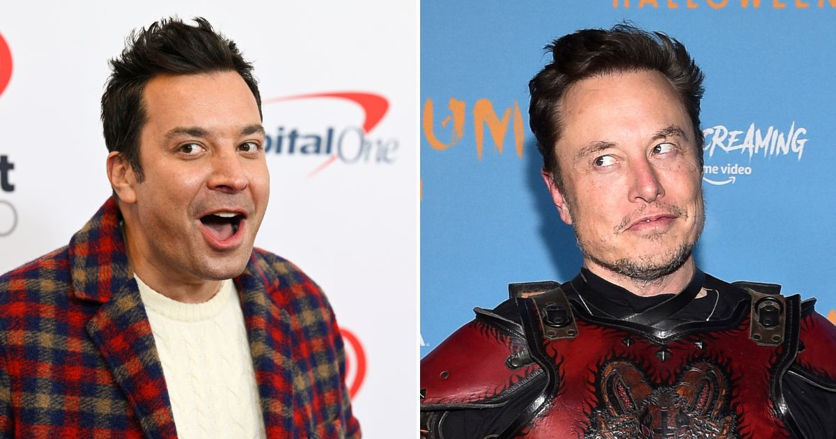 Jimmy Fallon and Elon Musk