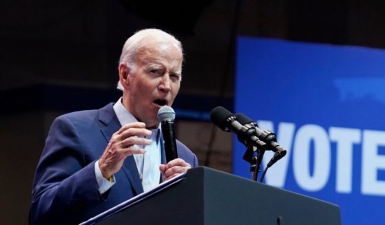 President Joe Biden speaking at a campaign rally in Florida