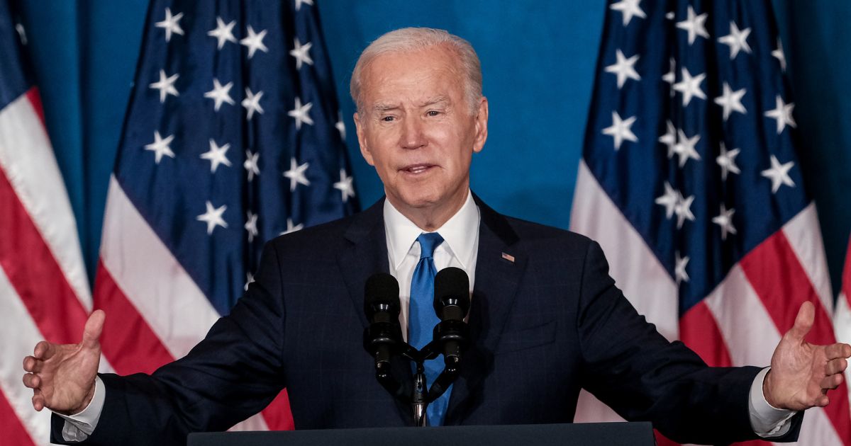 President Joe Biden delivers remarks at Union Station on Wednesday in Washington, D.C.