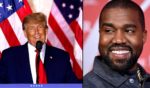 Former President Donald Trump speaks in Palm Beach, Florida, on Nov. 15. Kanye West attends an event on Oct. 24, 2019, in New York City.