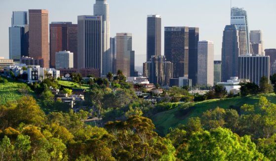 The above stock image is of downtown Los Angeles.