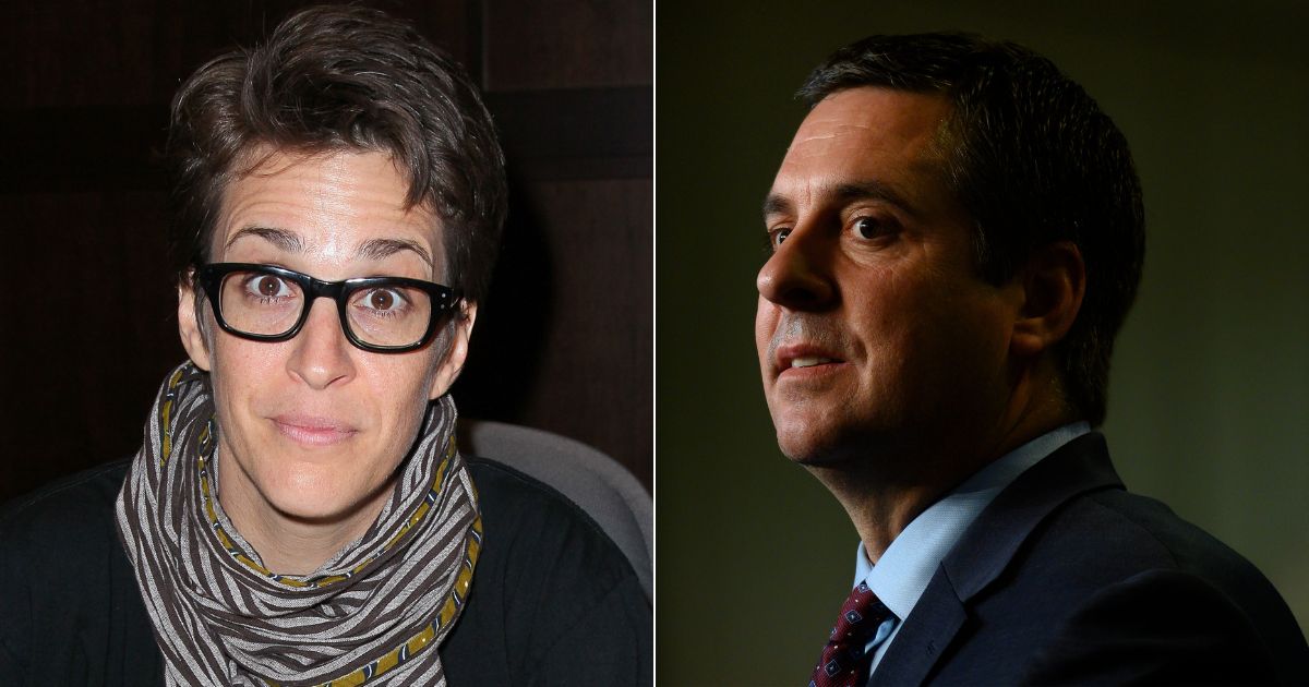 Former Rep. Devin Nunes, right, will be allowed to file a defamation lawsuit against NBCUniversal for comments made by MSNCB's Rachel Maddow, left.