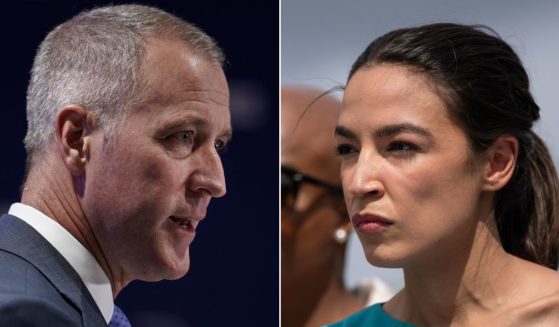 Rep. Sean Patrick Maloney, left, chairman of the Democratic Congressional Campaign Committee, had strong words for fellow New York Democrat Rep. Alexandria Ocasio-Cortez, right.
