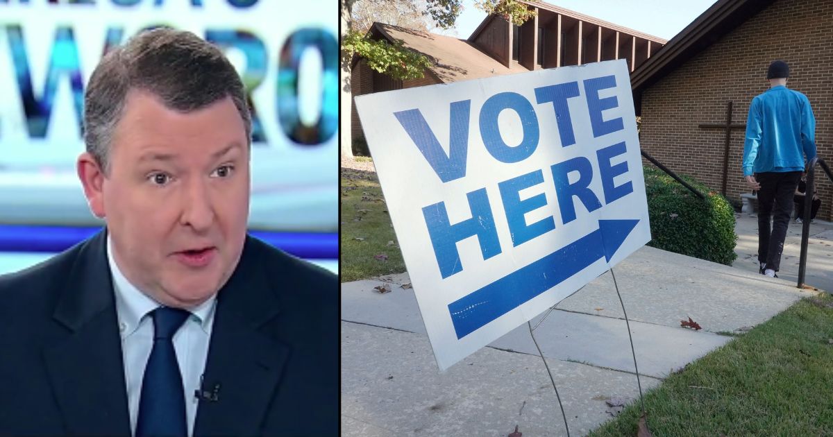 Marc Thiessen appears on Fox News' "America's Newsroom" on Monday. A voter arrives at a polling station in Tucker, Georgia, on Tuesday.