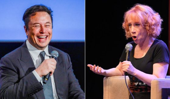 Twitter CEO Elon Musk, left, has said that comedian Kathy Griffin, right, can get her Twitter account back, after having it suspended for impersonating Musk, if she does one thing.
