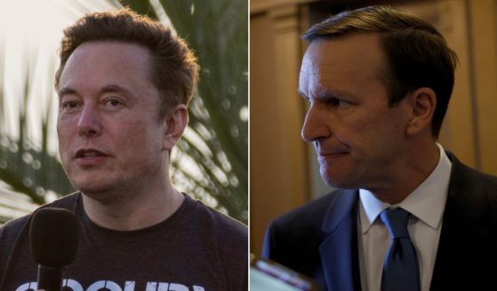 Democrat Sen. Chris Murphy of Connecticut, right, has called for an investigation into Elon Musk's purchase of Twitter because foreign investors, including Saudi Arabia, were involved in the deal.