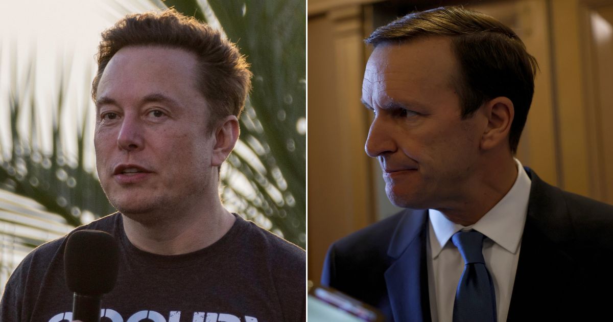 Democrat Sen. Chris Murphy of Connecticut, right, has called for an investigation into Elon Musk's purchase of Twitter because foreign investors, including Saudi Arabia, were involved in the deal.