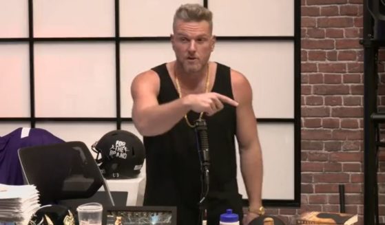Former NFL punter Pat McAfee complains about the league's demand that he stop using its logos on his show.