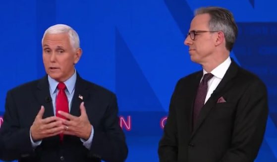 Former Vice President Mike Pence, seen with CNN's Jake Tapper, has been making the rounds on even liberal TV networks to tout his new book.