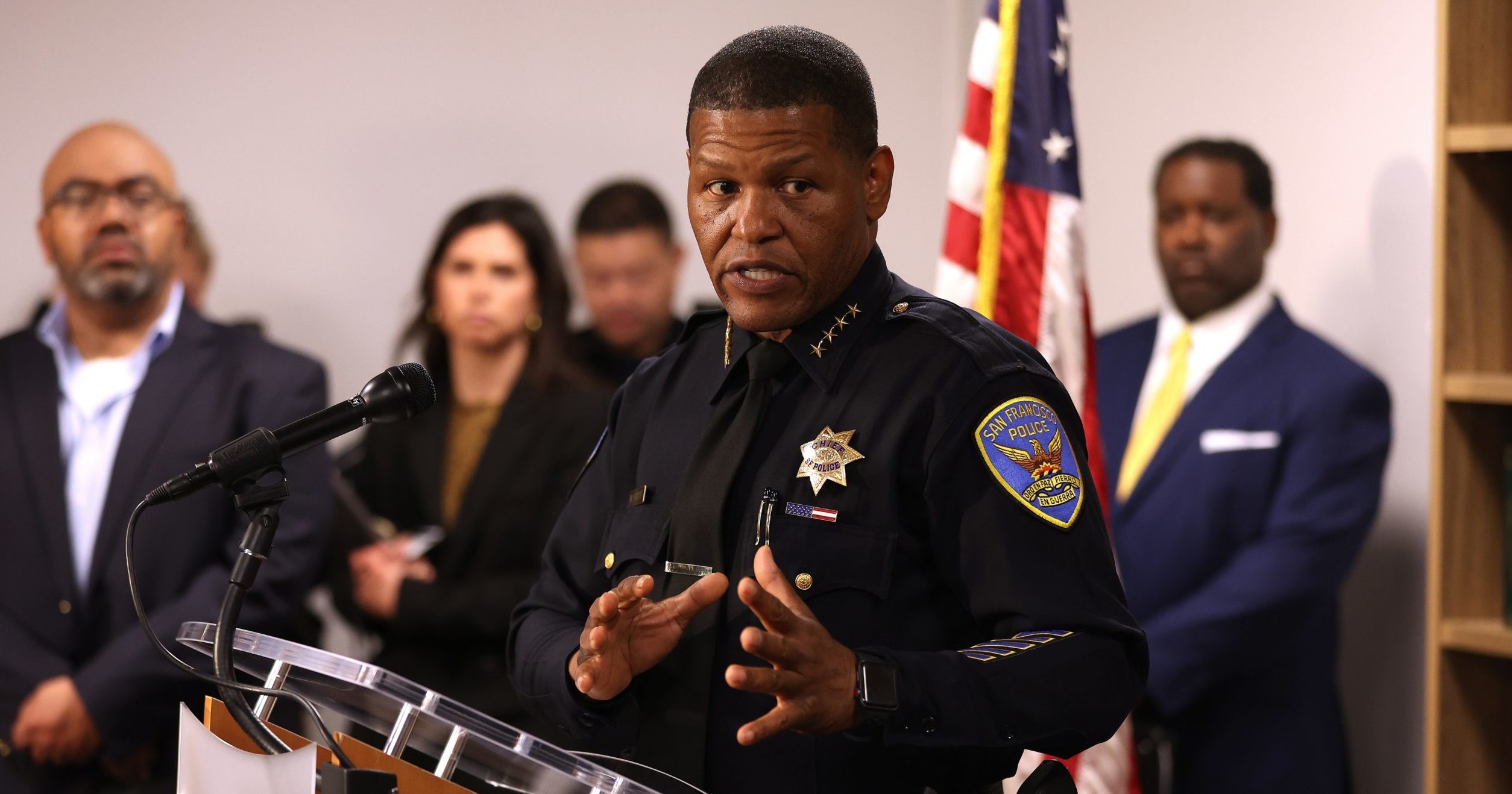 Chief Bill Scott of the San Francisco Police Department speaks during a news conference in San Francisco on Oct. 31.