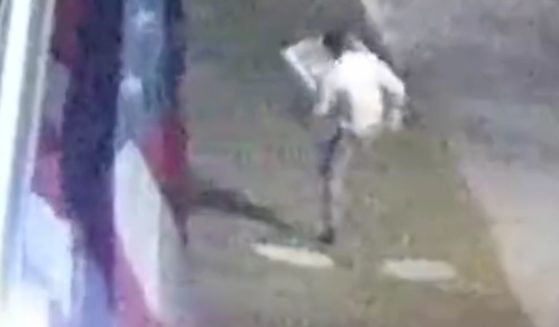 A passer-by gave a powerful kick to a pro-life sign in front of a Catholic school in Michigan.