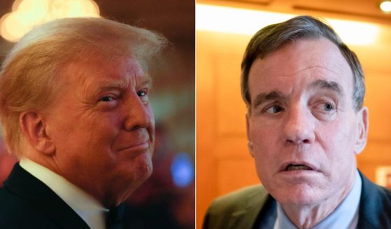 Former President Donald Trump, left, spoke out about the dangers of TikTok while in office, and now, Democratic Sen. Mark Warner, right, is admitting Trump was right.