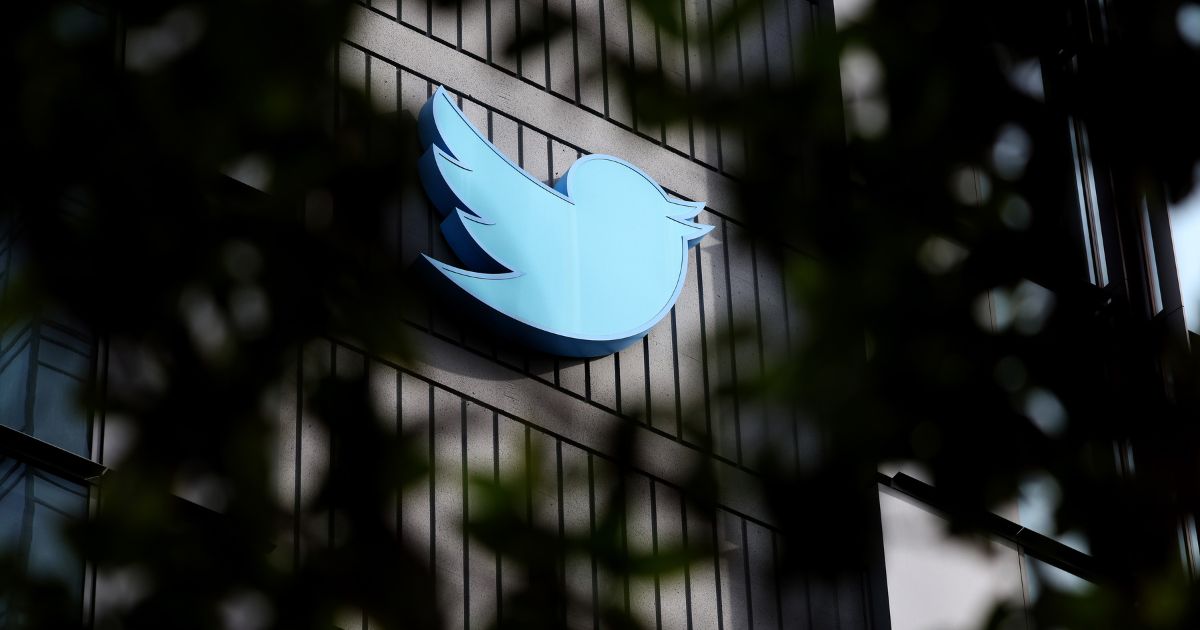 The Twitter logo is displayed on the exterior of Twitter headquarters on Friday in San Francisco.